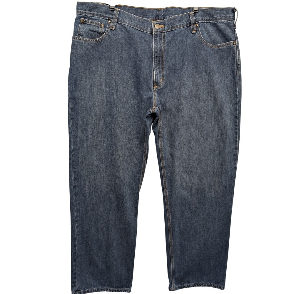 Carhartt Relaxed Fit Jeans Mens 42x30 Blue Denim Work Pants 101483-968